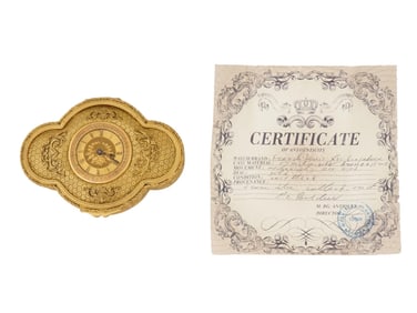 ANTIQUE 19TH C FRENCH GILT BRONZE JEWELRY WATCH BOX