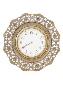 FRENCH 19TH C PLATFORM ESCAPEMENT BRASS CLOCK