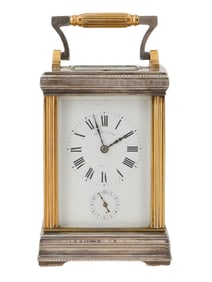 19TH C BRONZE CARRIAGE CLOCK PLATFORMA ESCAPEMENT FULL LOADED