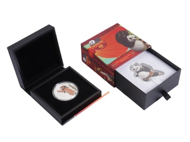 LION KING AND KUNG FU PANDA 2 DOLLAR SILVER COINS
