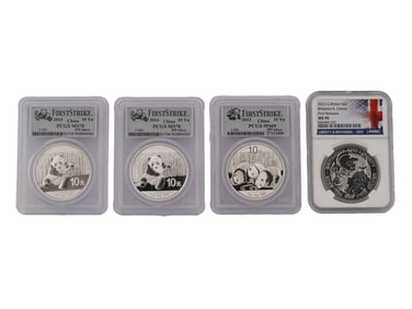 LOT OF HIGH GRADED CHINESE BRITISH COINS PCGS IOB