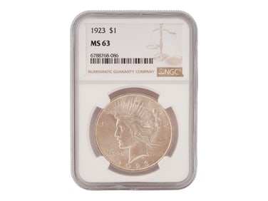 1923 US MINT PEACE DOLLAR SILVER COIN