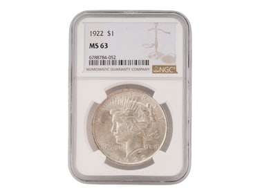 ANTIQUE AMERICAN 1922 SILVER MORGAN DOLLAR GRADED