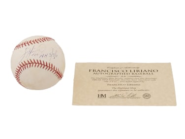 RAWLINGS MLB BASEBALL SIGNED BY FRANCISCO LIRIANO