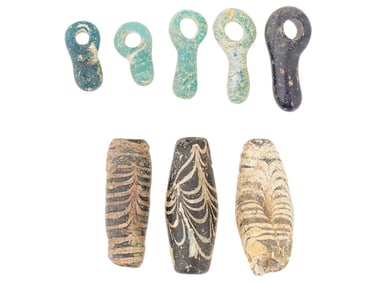 ANCIENT GRECO ROMAN MOSAIC GLASS BEADS 400 TO 100 BC