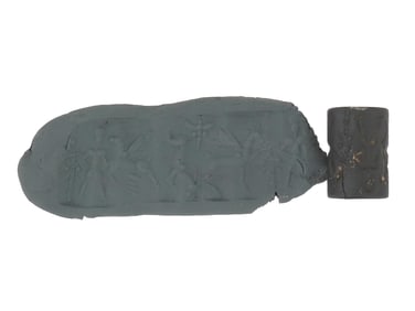 ANCIENT MEDITERRANEAN CARVED HEMATITE SEAL BEAD