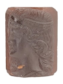 ANCIENT ROMAN MANNER CARVED STONE PORTRAIT CAMEO