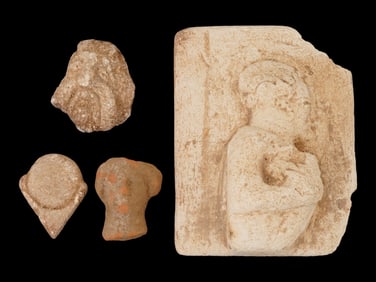 ANCIENT GRECO ROMAN TERRACOTTA AND STONE ARTIFACTS