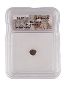 ANCIENT PALESTINIAN GRADED COIN CA 78 BC