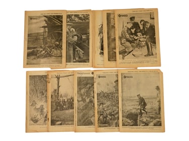 ANTIQUE RUSSIAN ISSUES OF OGONYOK MAGAZINE 1916 1917