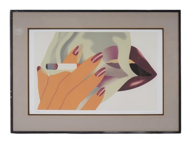 SIGNED TOM WESSELMANN AMERICAN LITHOGRAPH W STAMP