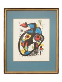 LIMITED EDITION COLOR LITHOGRAPH SIGNED JOAN MIRO
