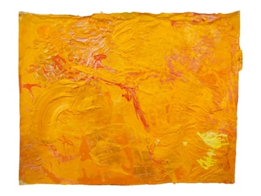 ATTR TO ELYSSA RUNDLE ABSTRACT MIXED MEDIA PAINTING