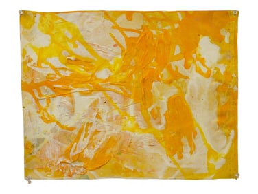 ATTR TO ELYSSA RUNDLE ABSTRACT MIXED MEDIA PAINTING