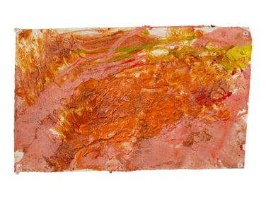 ATTR TO ELYSSA RUNDLE ABSTRACT MIXED MEDIA PAINTING