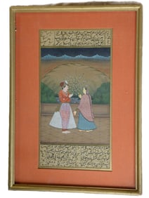 INDIAN _RAJASTHAN SCHOOL ANTIQUE MINIATURE PAINTING