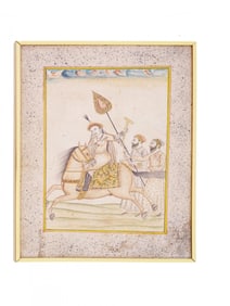 ANTIQUE 18TH C INDIAN RAJPUT MINIATURE PAINTING