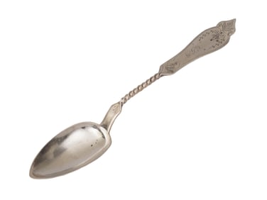ANTIQUE AMERICAN DUHME AND CO STERLING SILVER SPOON