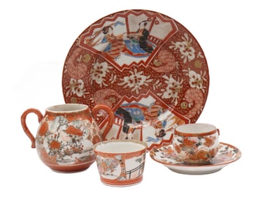 VINTAGE JAPANESE IMARI STYLE PORCELAIN TEA SET
