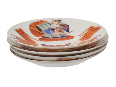 ANTIQUE JAPANESE HICHOZAN FUKAGAWA PORCELAIN PLATES