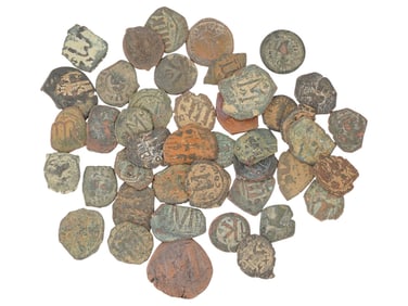 COLLECTION OF ANCIENT ROMAN BYZANTINE BRONZE COINS