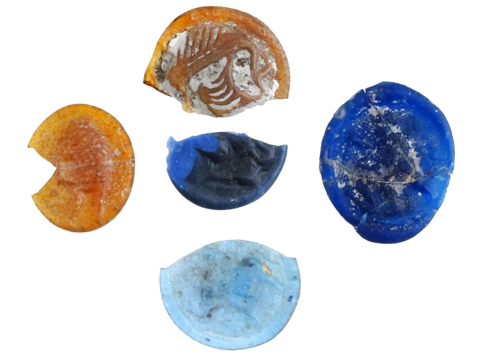 LOT OF ANCIENT ROMAN GLASS MEDALLIONS 100 TO 300 AD (1 of 3)