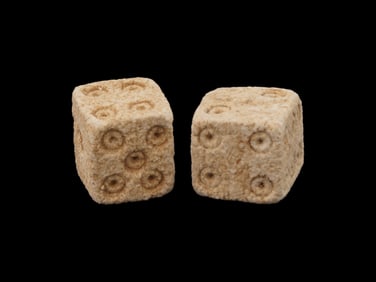 PAIR OF ANCIENT ROMAN EMPIRE STONE DICE