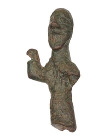 ANCIENT HOLY LAND STONE GLADIATOR STATUE 1200 TO 800 BC