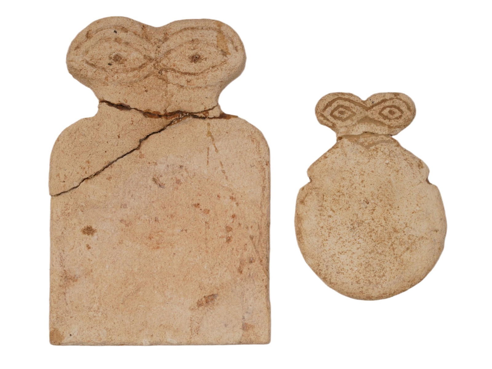 PAIR OF ANCIENT NEAR EASTERN STONE EYE IDOLS (1 of 4)