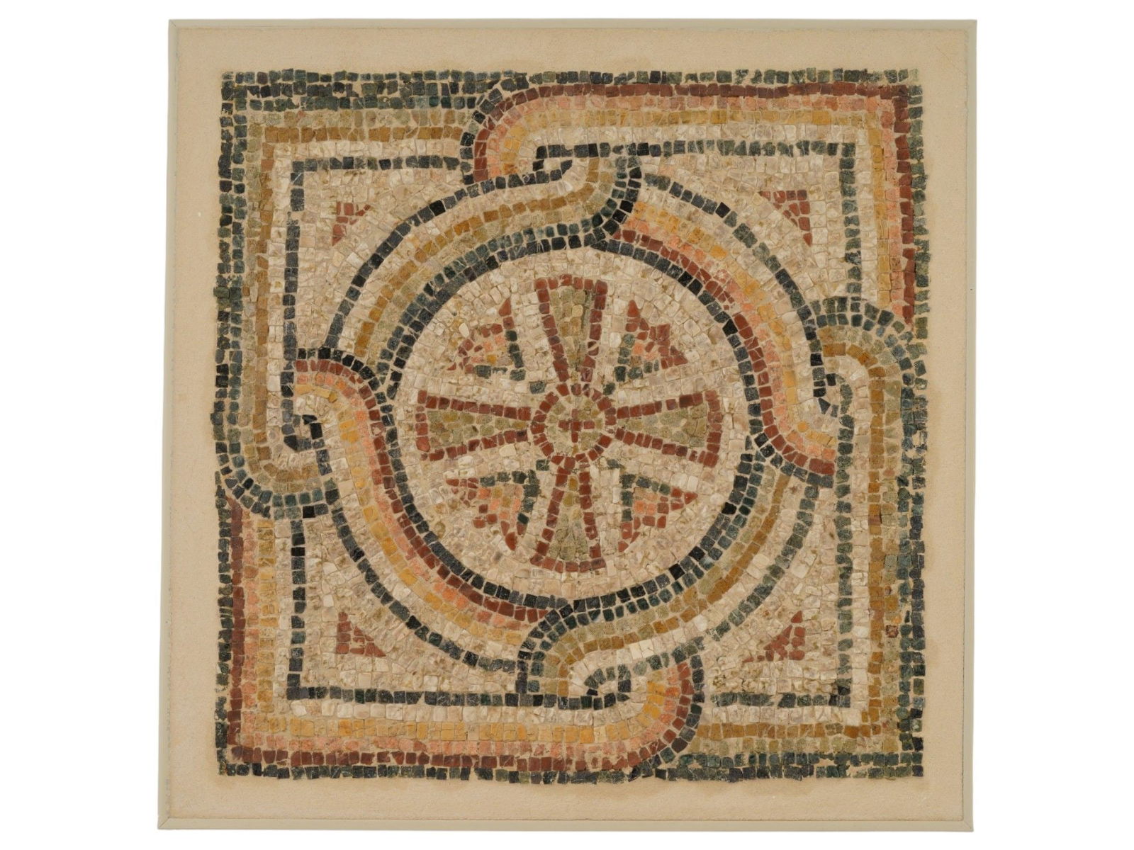 ANCIENT BYZANTINE BIBLICAL MOSAIC CHRISTIAN CROSS (1 of 4)