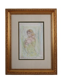 EDNA HIBEL AMERICAN PORTRAIT AP LITHOGRAPH W COA