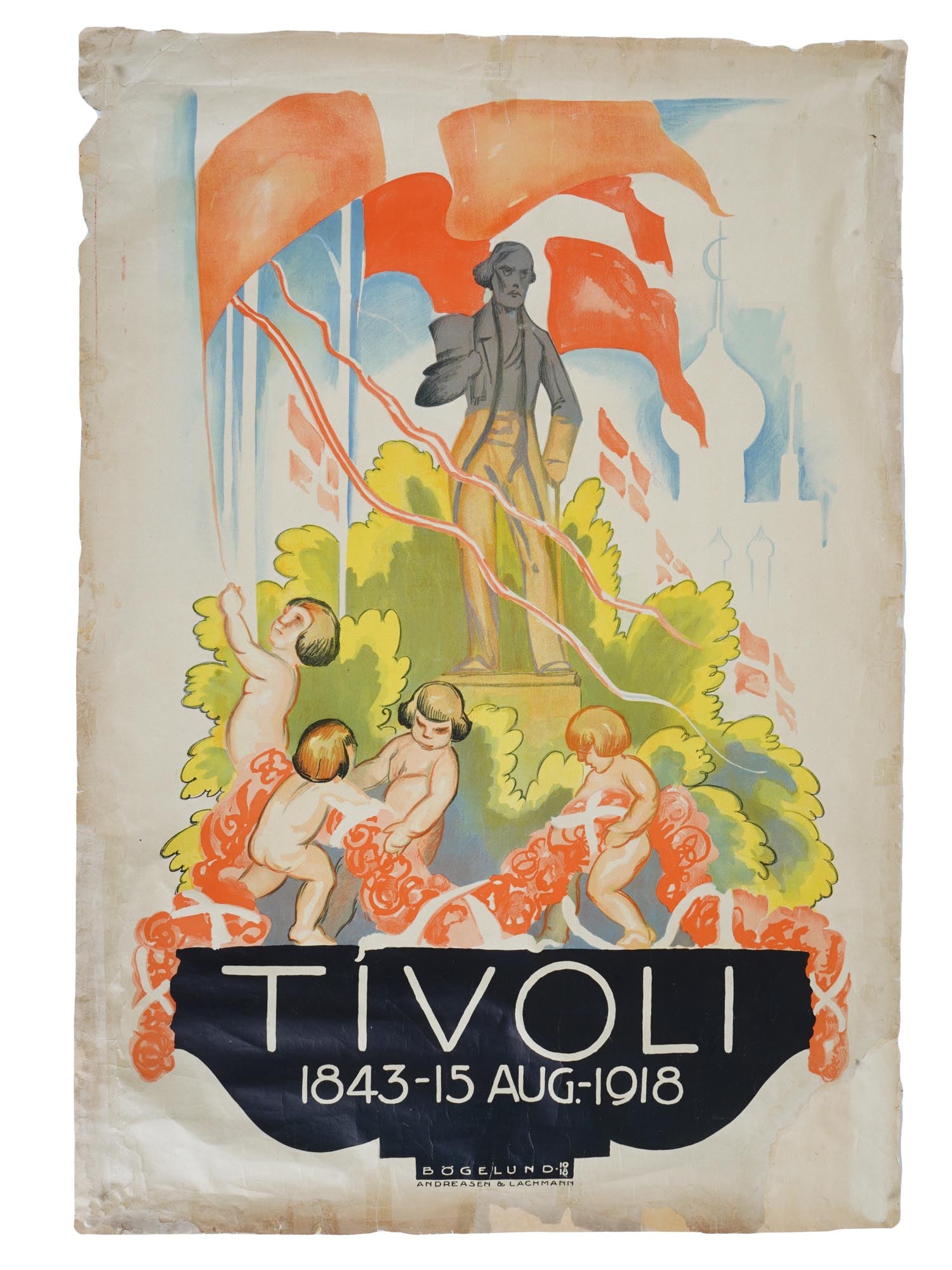 1918 DANISH POSTER TIVOLI GARDENS THOR BOGELUND JENSEN (1 of 6)