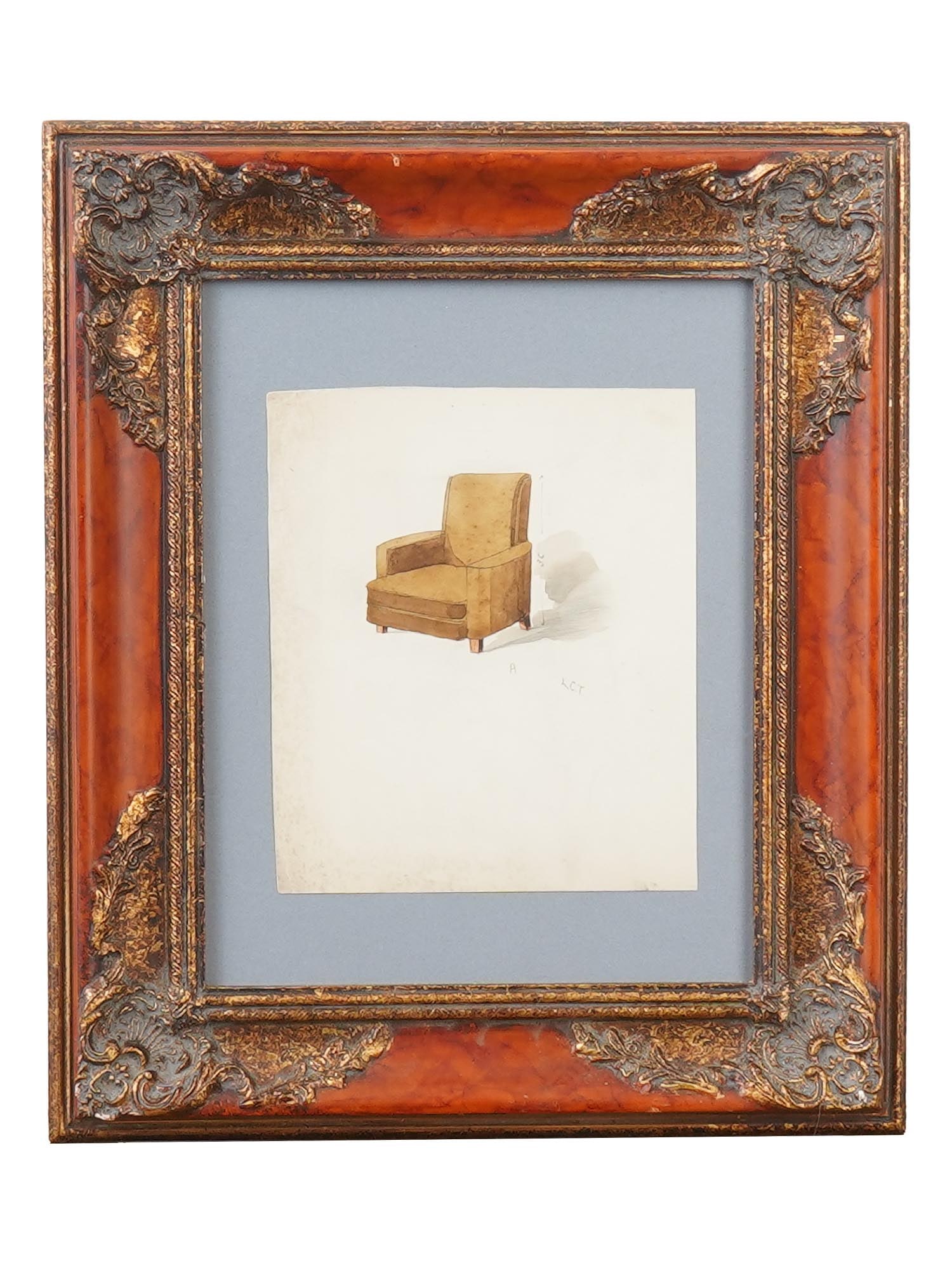 SIGNED LOUIS COMFORT TIFFANY WATERCOLOR PAINTING (1 of 4)