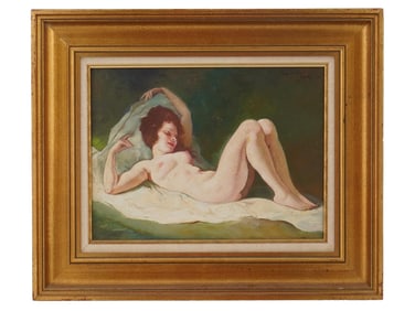 MARIA SZANTHO HUNGARIAN PAINTING OF FEMALE NUDE