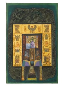 DAN GOTTSCHALK AMERICAN MIXED MEDIA COLLAGE