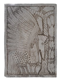 TOYIN FOLORUNSO NIGERIAN ALUMINUM RELIEF ARTWORK