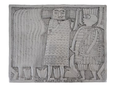AFRICAN NIGERIAN ALUMINUM PANEL BY TOYIN FOLORUNSO
