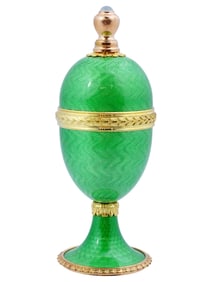 RUSSIAN SILVER GUILLOCHE ENAMEL PERFUME BOTTLE
