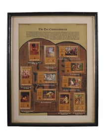 VTG NICARAGUA TEN COMMANDMENTS POSTAGE STAMPS 1971