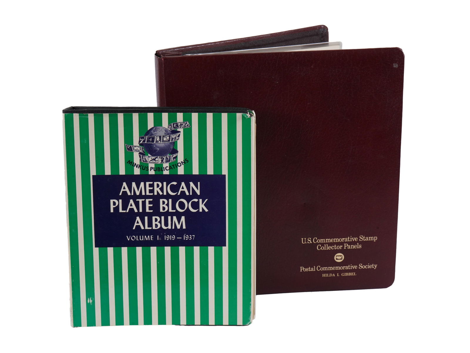 VINTAGE MINKUS PLATE BLOCK ALBUM STAMP COLLECTOR PANELS (1 of 8)