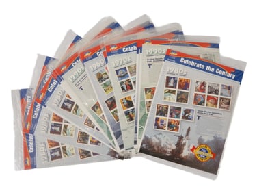 LOT OF US POST CELEBRATE THE CENTURY STAMP SHEETS