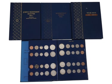 VINTAGE ASSORTED U.S. COIN COLLECTING ALBUMS WITH COINS