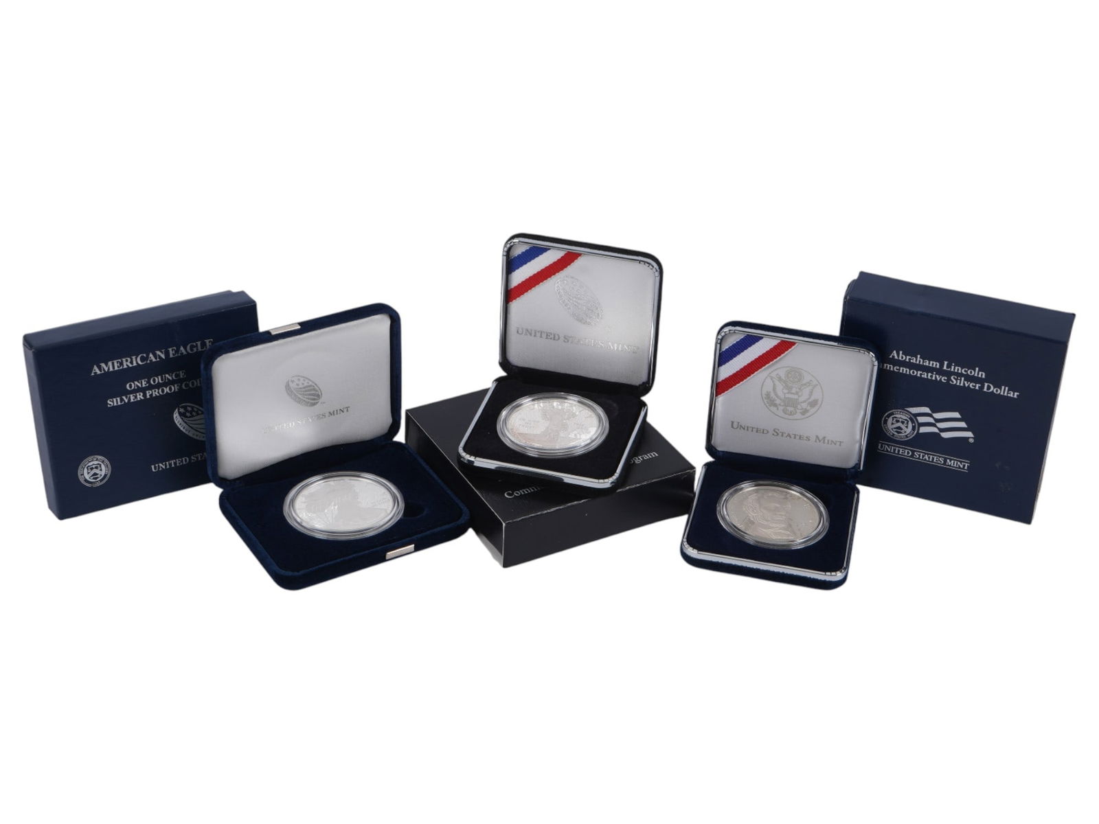 US MINT COMMEMORATIVE SILVER DOLLAR COINS IOB (1 of 3)