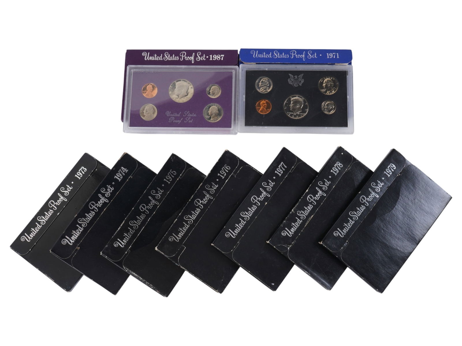 UNITED STATES PROOF SETS OF 1987 AND 1971 COINS (1 of 3)