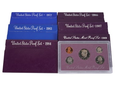 UNITED STATES PROOF SETS OF 1989 SILVER COINS