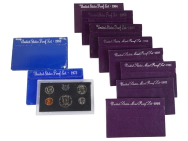 COLLECTION OF VTG UNITED STATES PROOF SETS COINS