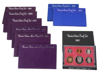 COLLECTION OF UNITED STATES PROOF SETS OF COINS