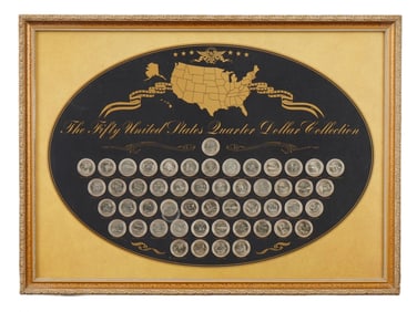 50 UNITED STATES QUARTER DOLLAR COLLECTION OF COINS