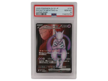 2025 POKEMON SV10 JP ROCKET'S MEWTWO EX 114 PSA 10