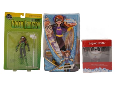 GROUP OF THREE COLLECTIBLE ACTION TOYS IOB